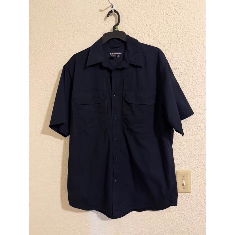 5.11 Tactical Series Mens Black Short Sleeve Vented Utility‎ Shirt Size M REG